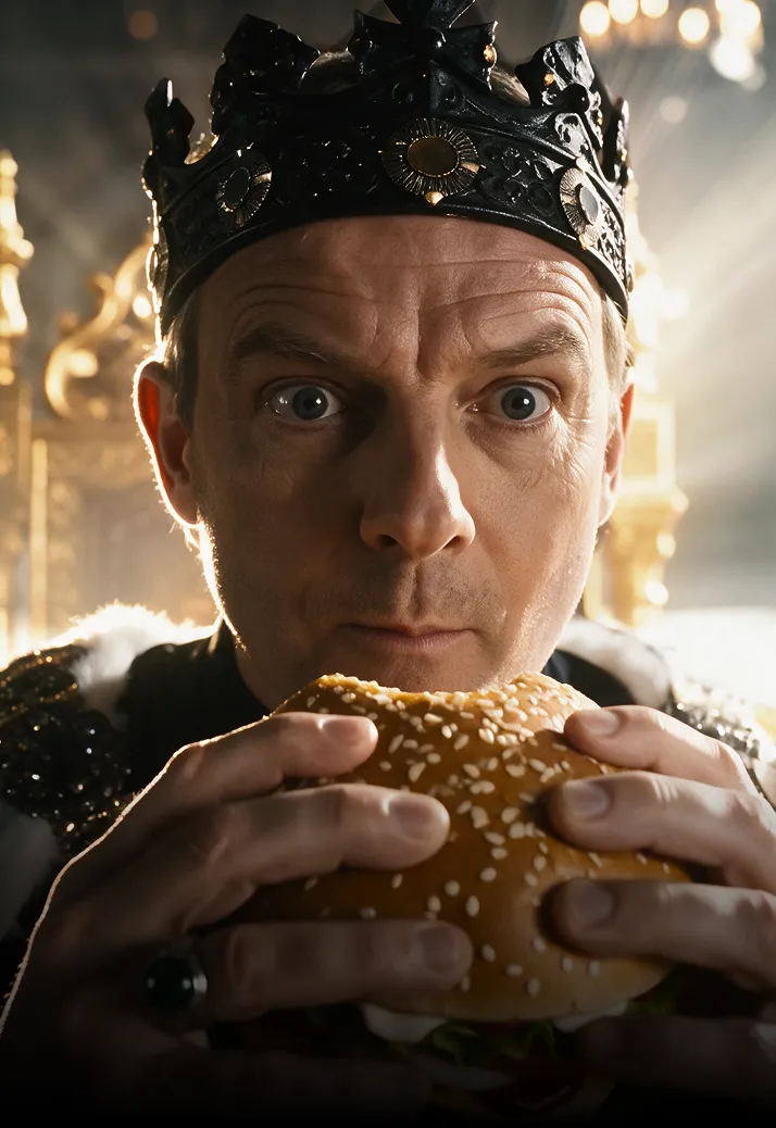 burgerking king eating thumbnail